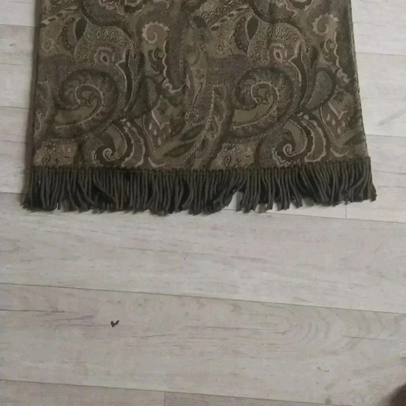 LENNIE for Nina Leonard Fringe Blanket Skirt Black and Brown Size S - Picture 3 of 7